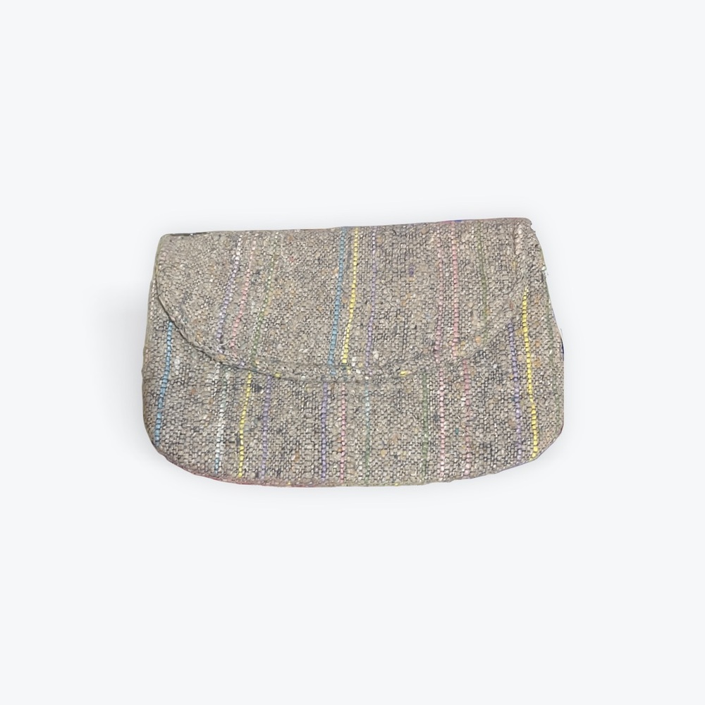 Pompano Bch Multicolor Tweed Clutch